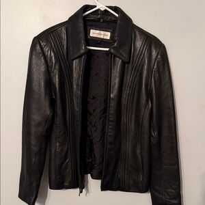 Y2K Jones New York Classic Black Leather Jacket